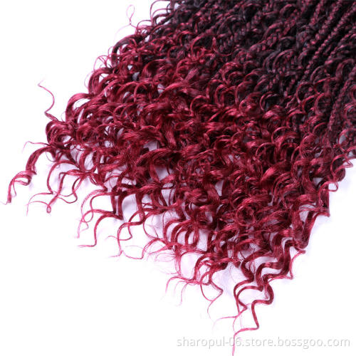River locs Ombre color 22inch 18strands New popular synthetic braid Hair crochet twist hair extension crotchet braids